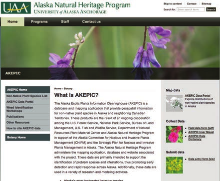 UAA Alaska Natural Heritage Program page about AKEPIC