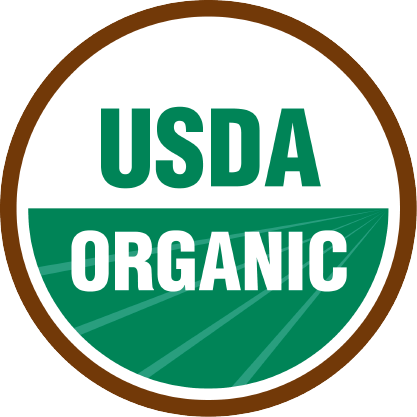 Green circular logo labeled as USDA Organic