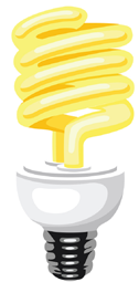 Yellow light bulb