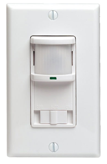 Light switch on a wall outlet