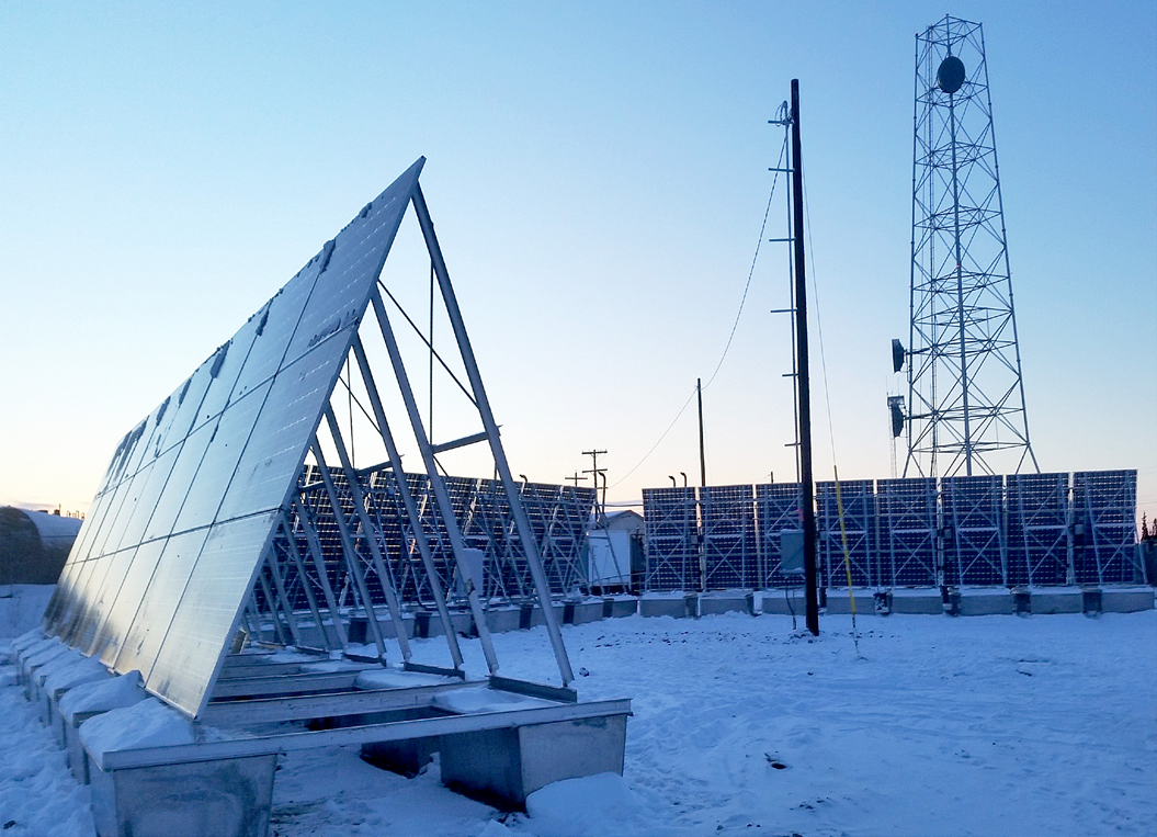 The solar PV array in Noorvik