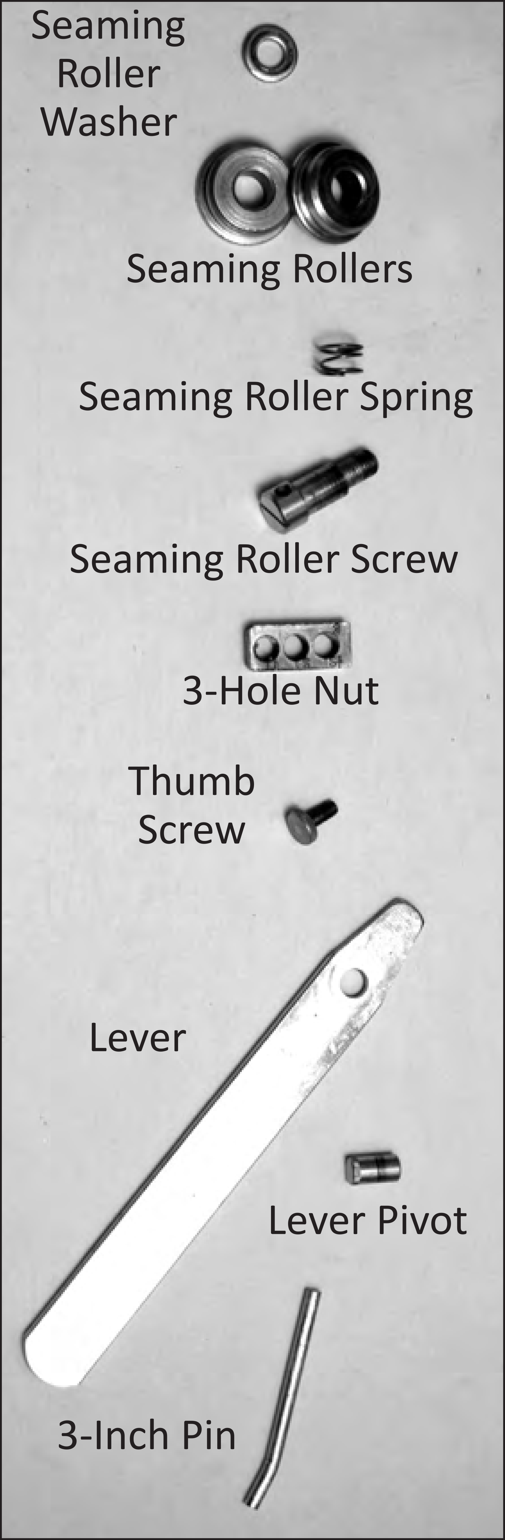 Can Sealer Screw Parts
