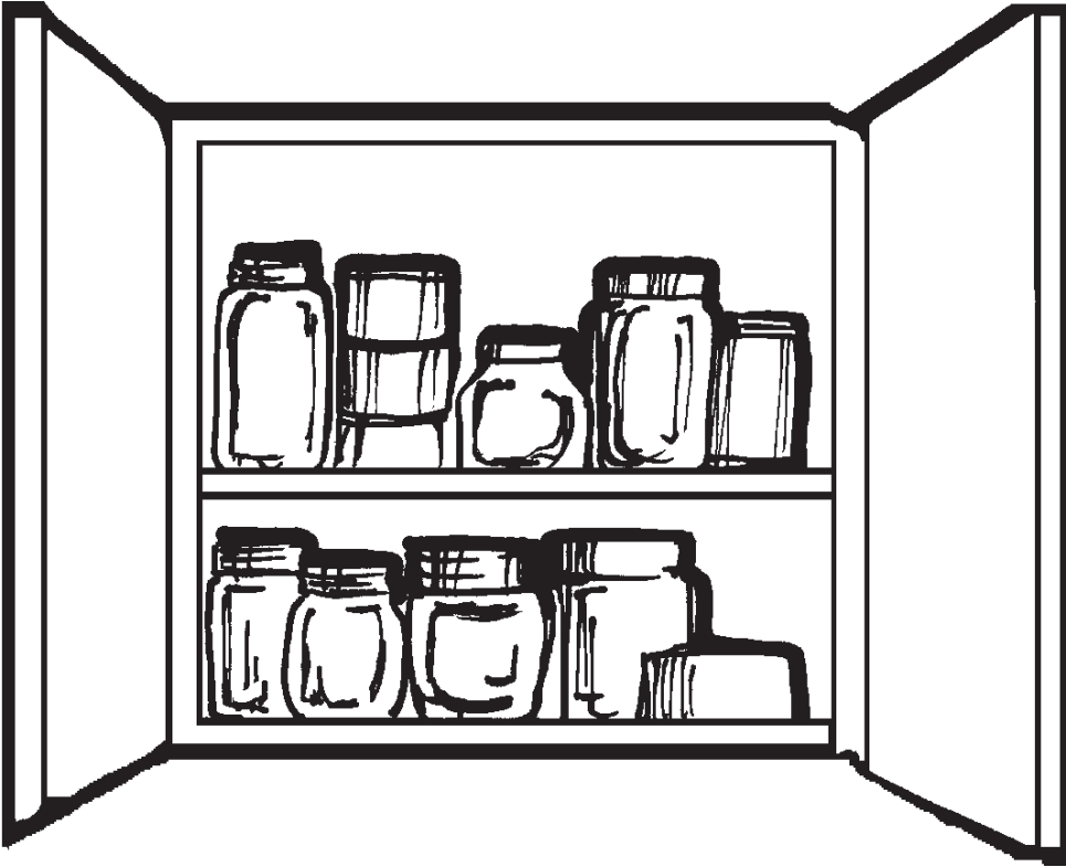 Cupboard of jars