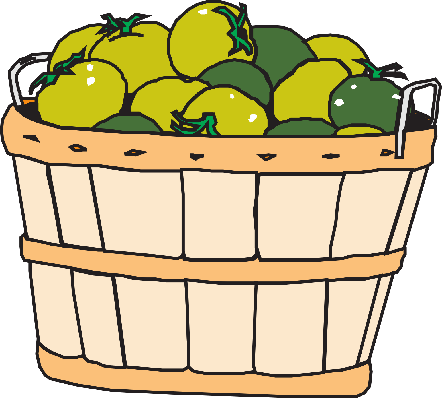 Green tomatoes basket