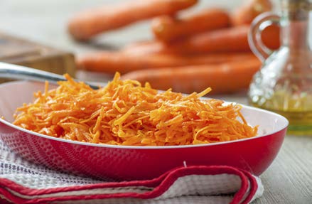 Carrot salad in a bowl