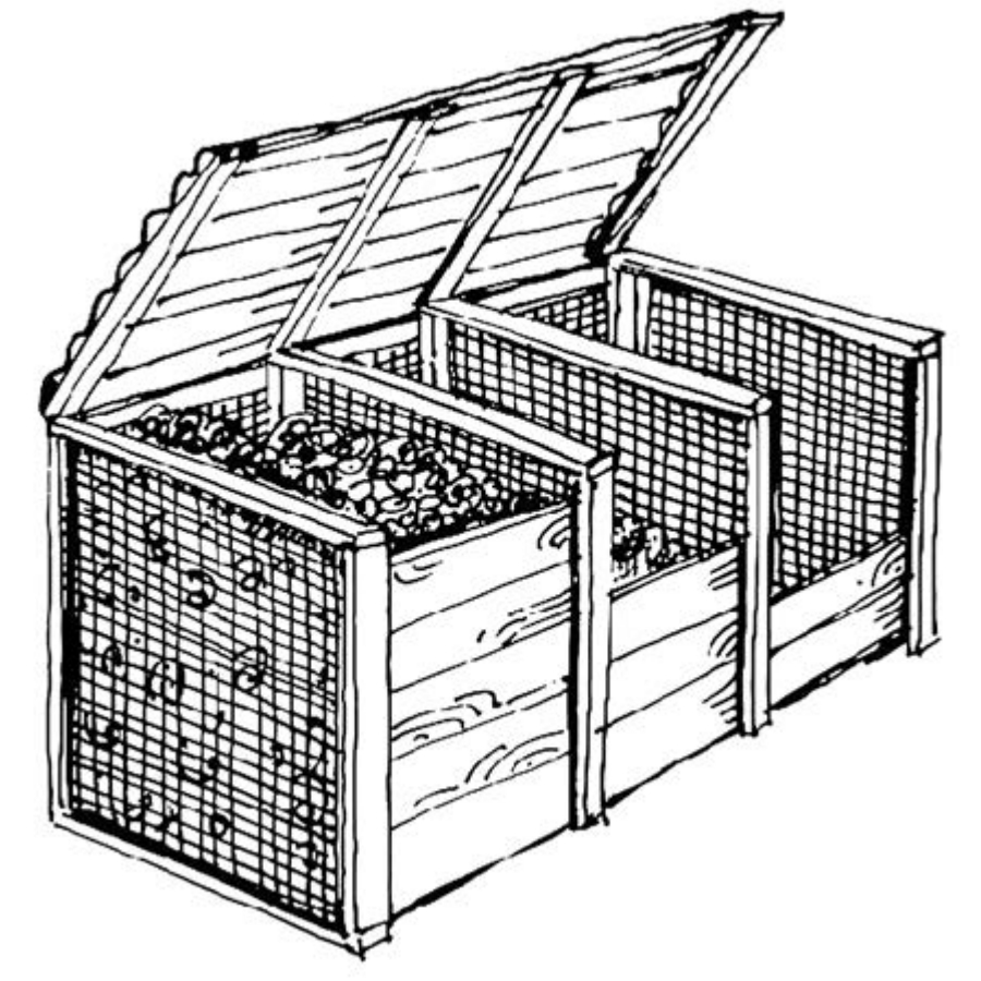 Open compost bin