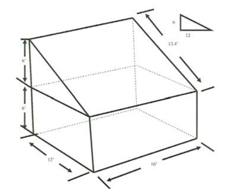 Square shape with labeled dimensions