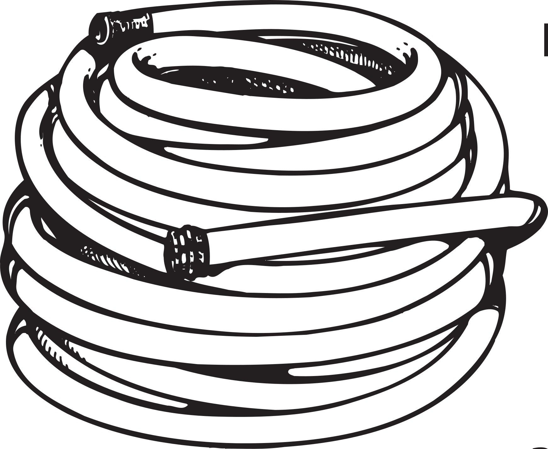 Circular tubing with nozzle ends