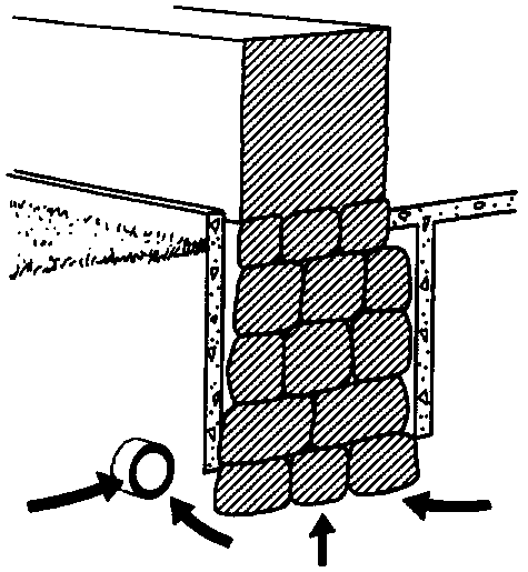 Draining and airing of foundation