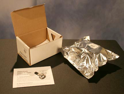 Radon test kit (