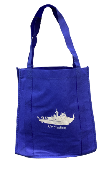 Sikuliaq shopping bag Navy blue sikuliaq shopping bag made out of polyester