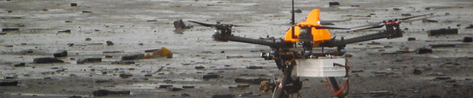 Unmanned aircraft on shore