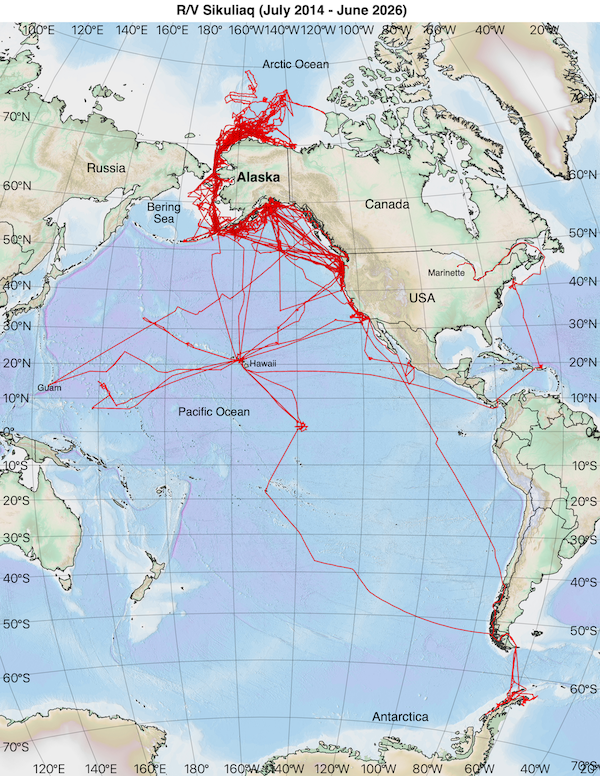 2012-2026 trips for Sikuliaq