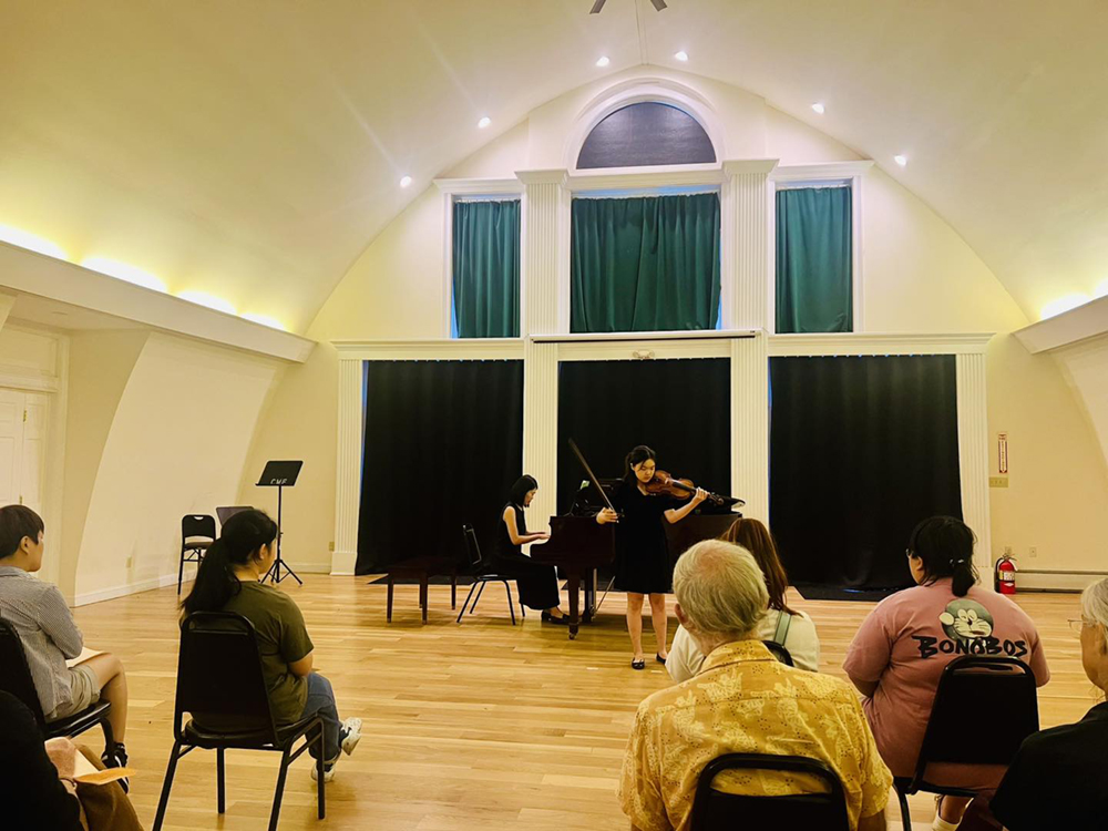 Anna Jiang in a solo performance at the Hunter International Music Festival in New York. Photo courtesy of Hunter International Music Festival