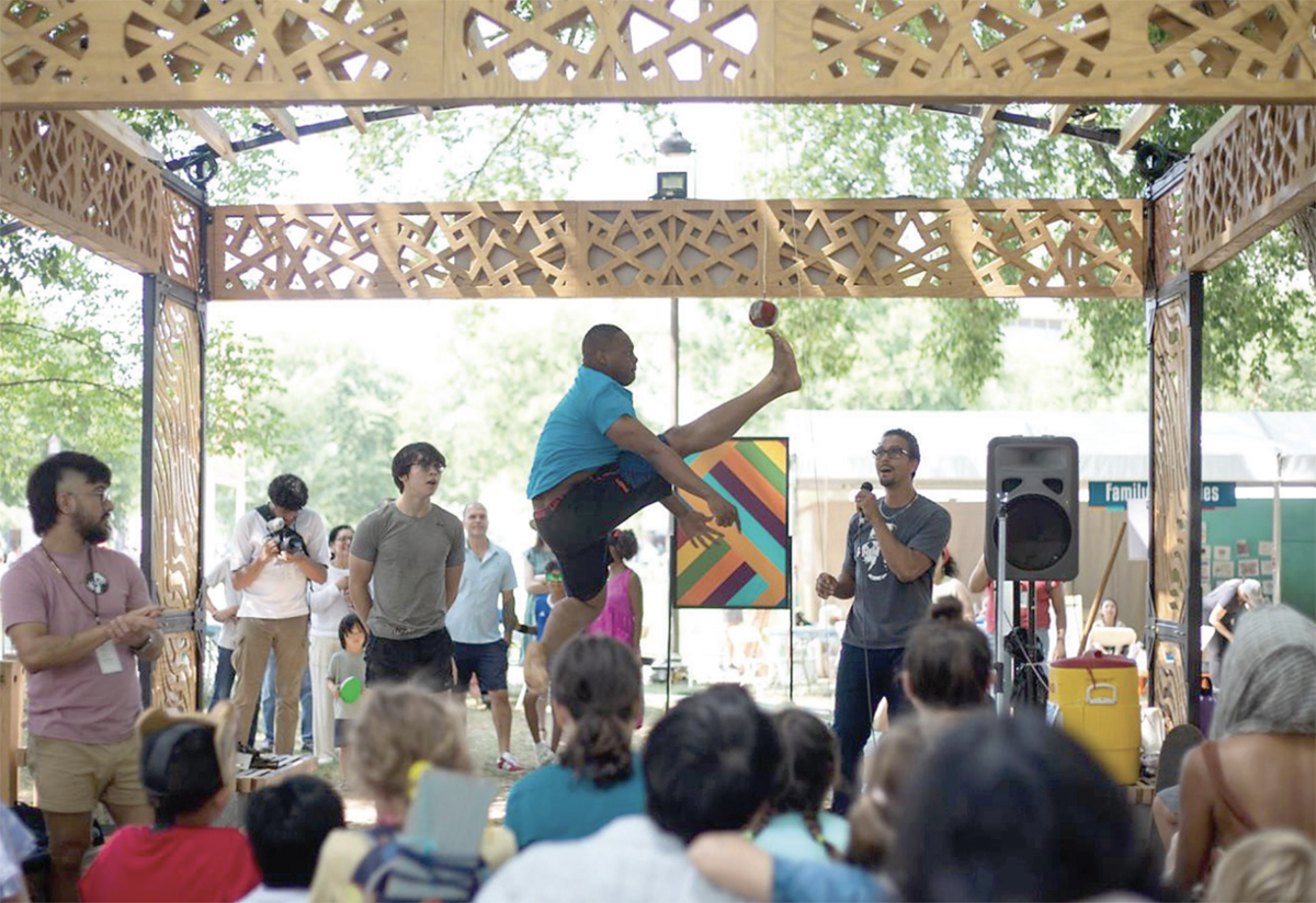 London Walker demonstrates the OneFoot High Kick. Maria James Photo