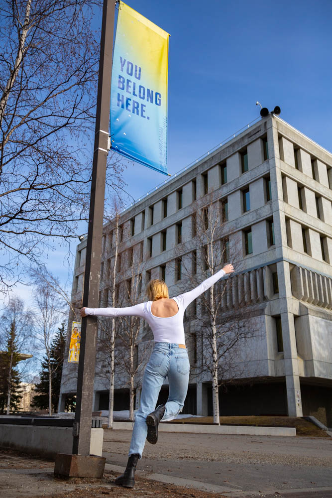  WGSS student Kennedy Atlee. UAF Photo by Sarah Manriquez