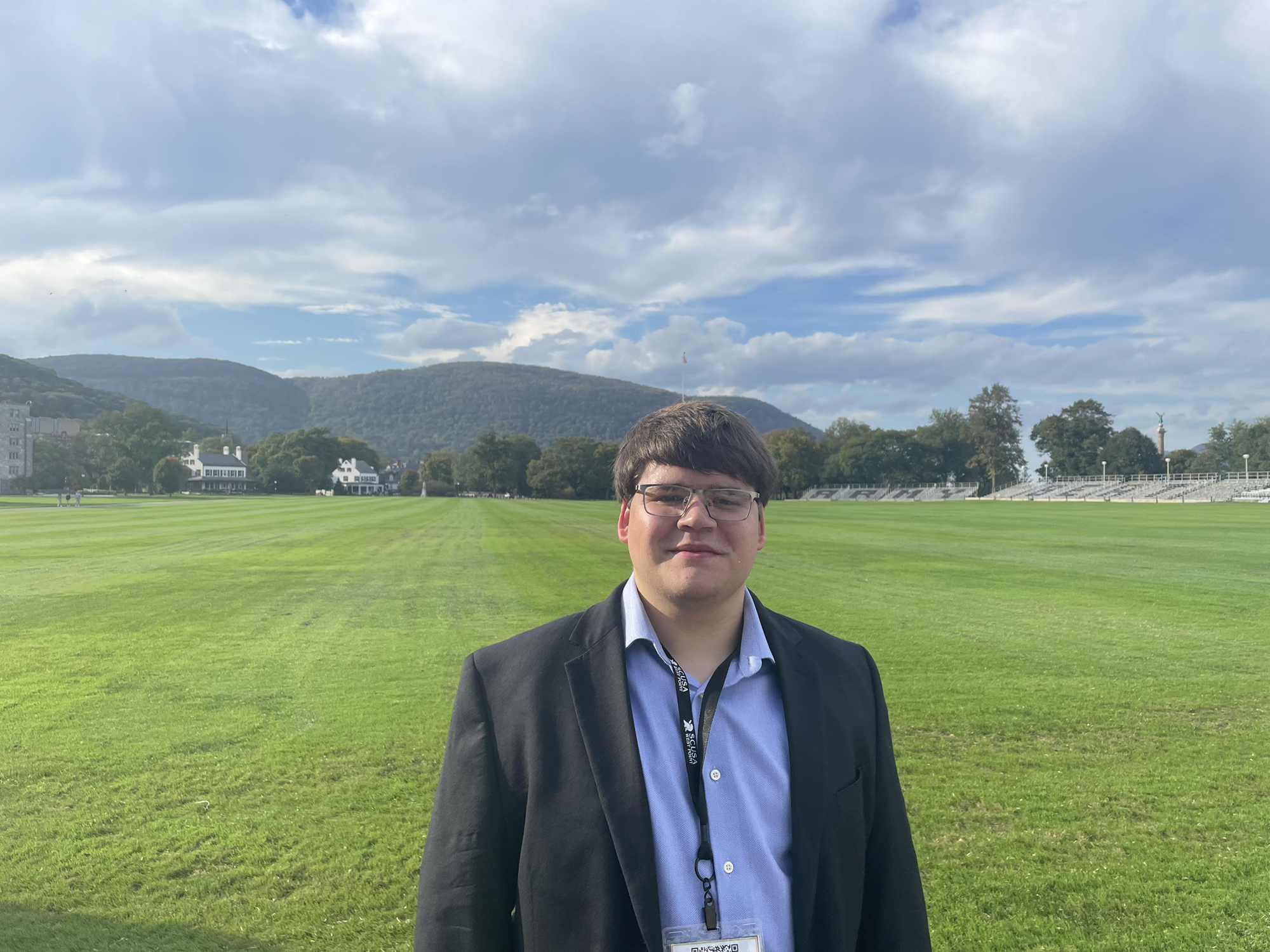 Cole Osowski at the Student Conference on U.S. Affairs (SCUSA) at West Point Military Academy. Photo courtesy of Cole Osowski.