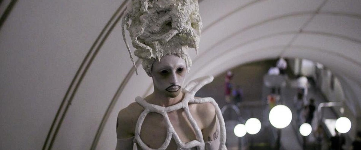 Russian performance artist Jenna Marvin. Still image from Queendom.