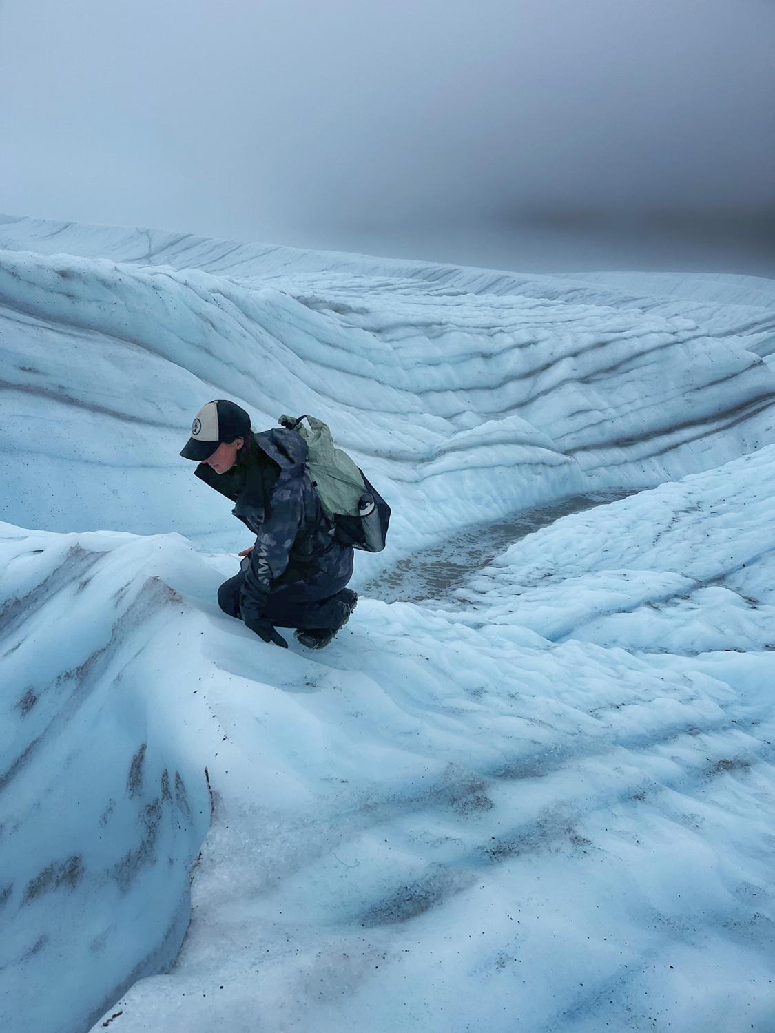 Sasha Bitzer on Castner Glacier. Photo courtesy of Ayona-Reily Dixon