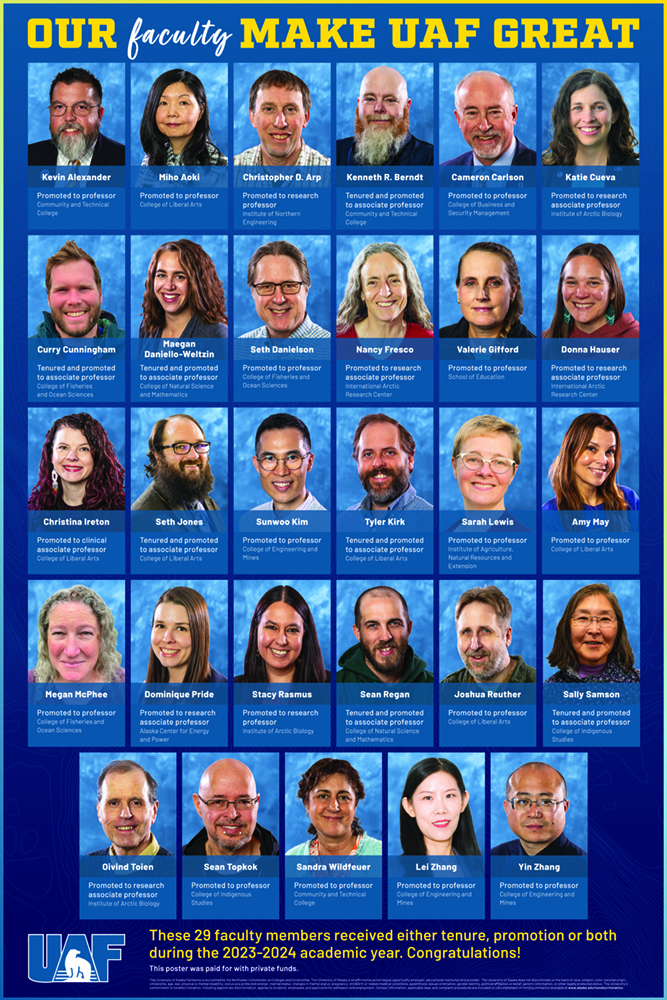 2023-2024 Faculty Tenure and/or Promotion poster