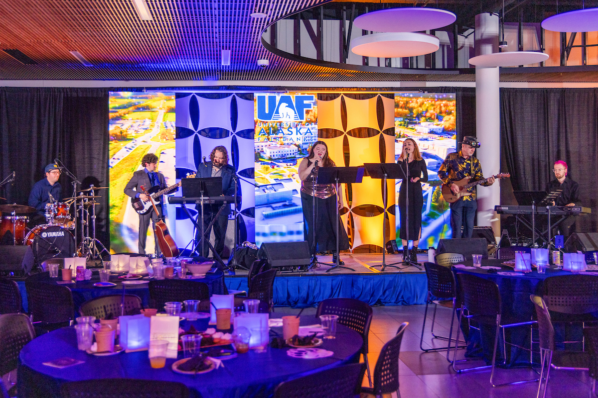 The Blue & Gold Banquet and Fundraising Auction at Dine 49 on the UAF campus Saturday, September 14, 2024. UAF Photo by Eric Engman