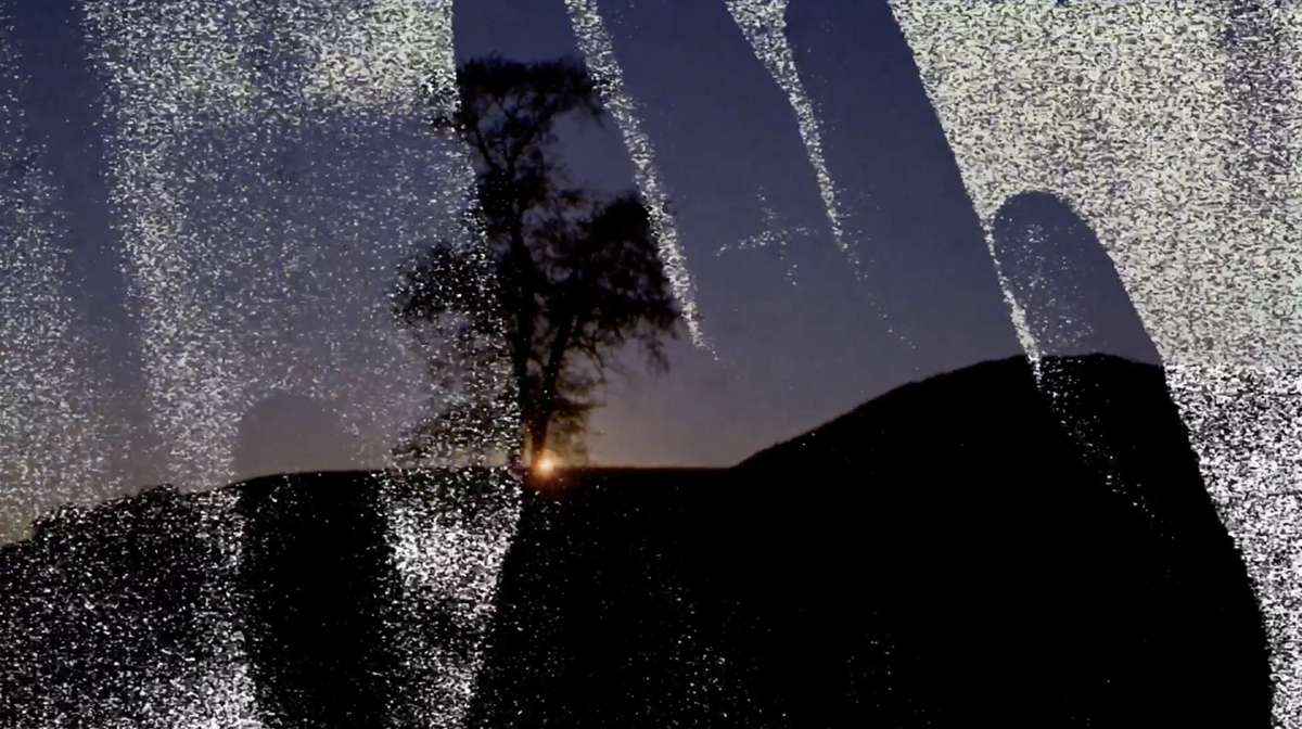 Close up image of the impression a hand left in dust on a pane of glass. Image courtesy of the Sundance Institute