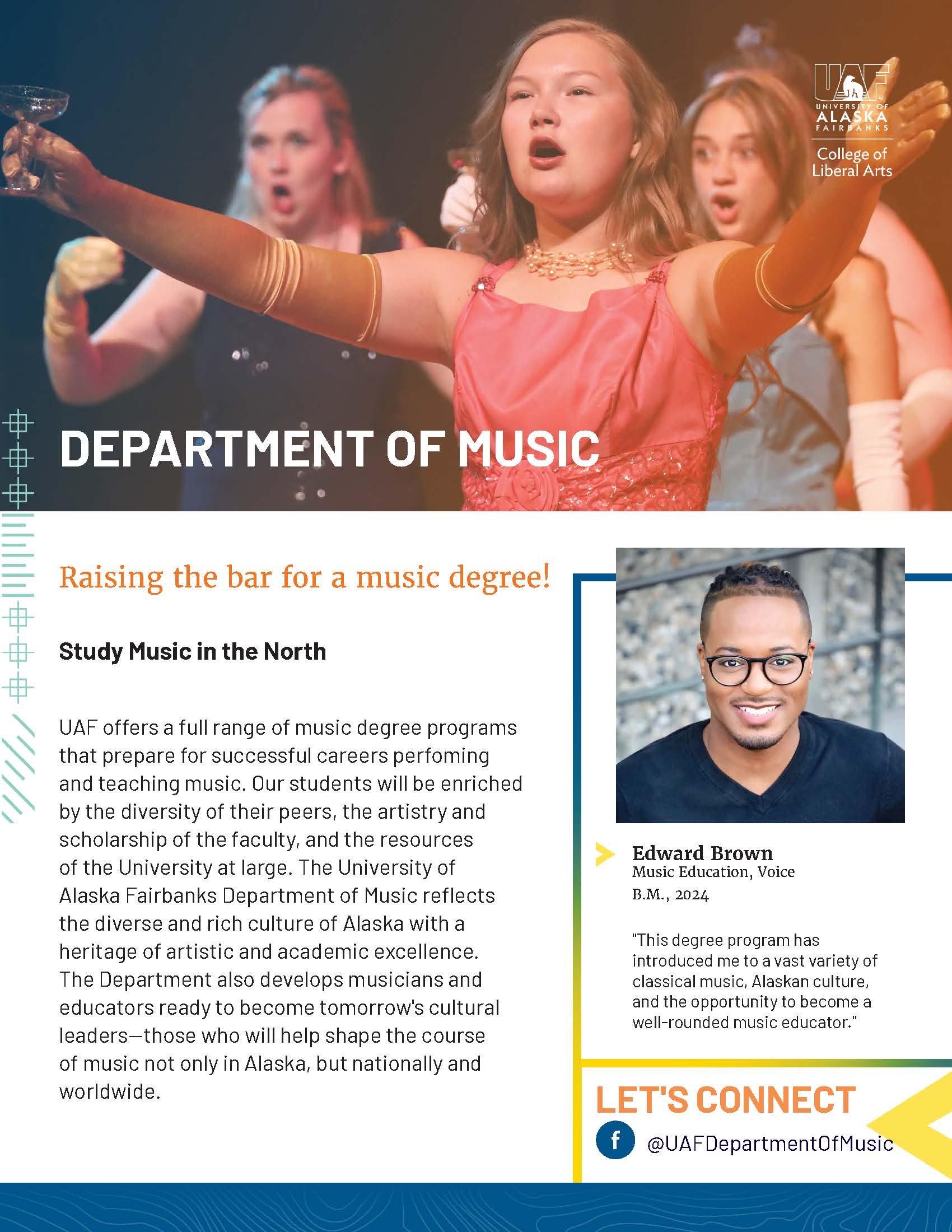 Department of Music tear sheet. UAF image.