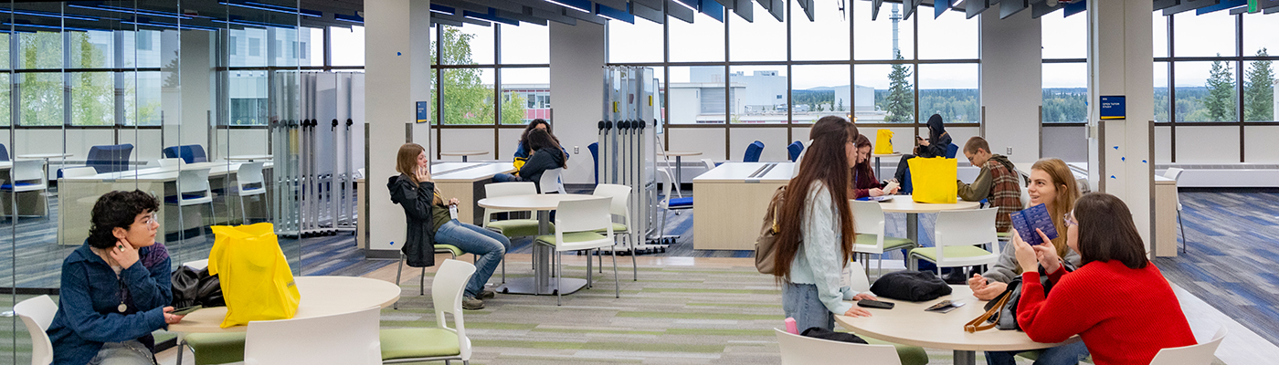 Students in the UAF Student Success Center