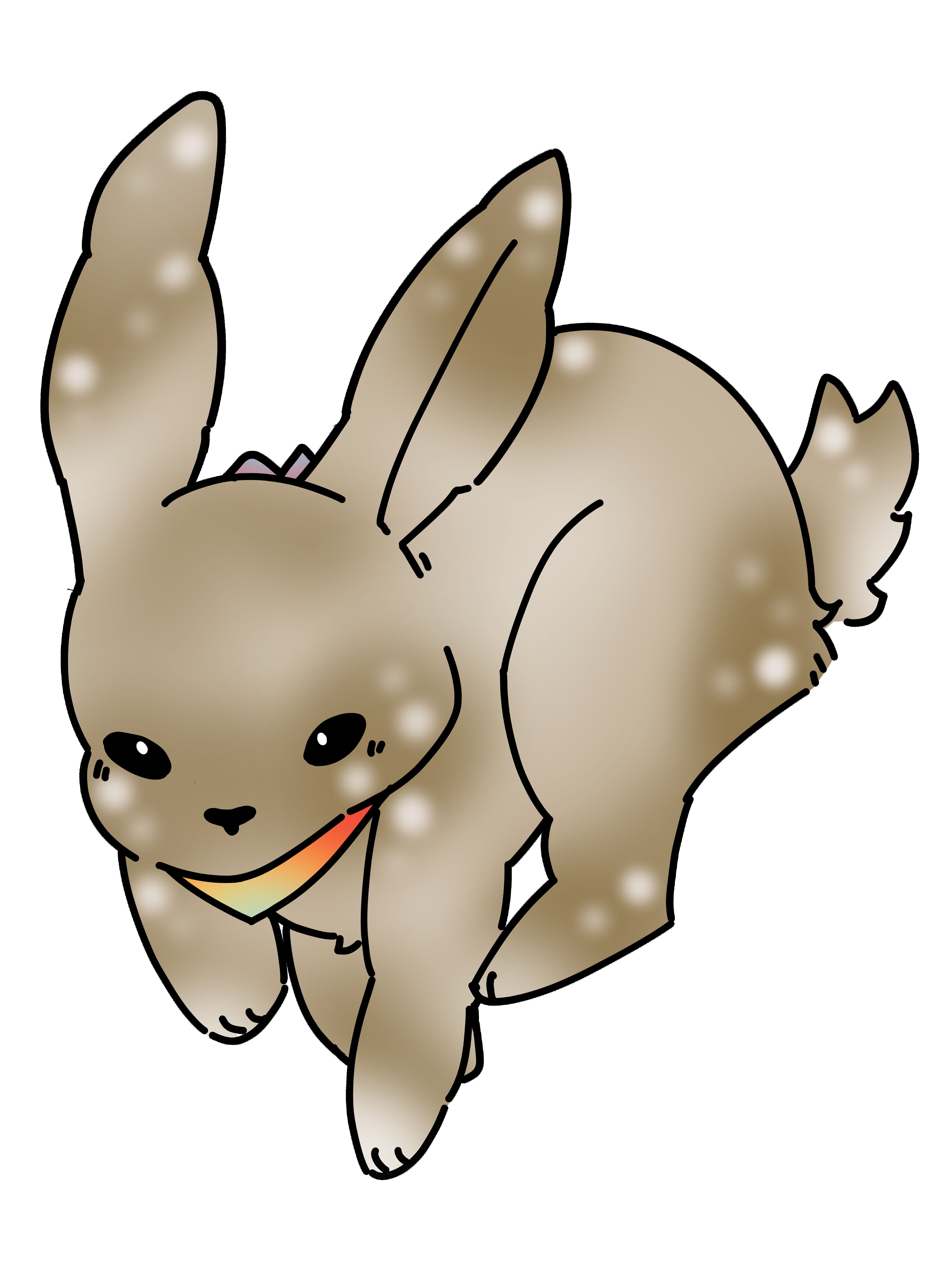 Jumping Grey bunny
