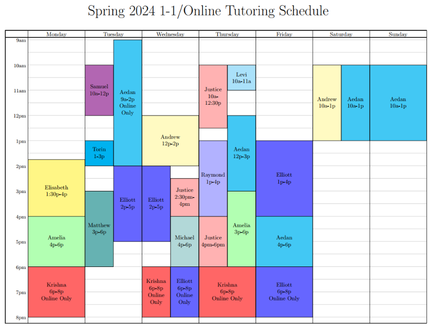 Spring24 Schedule