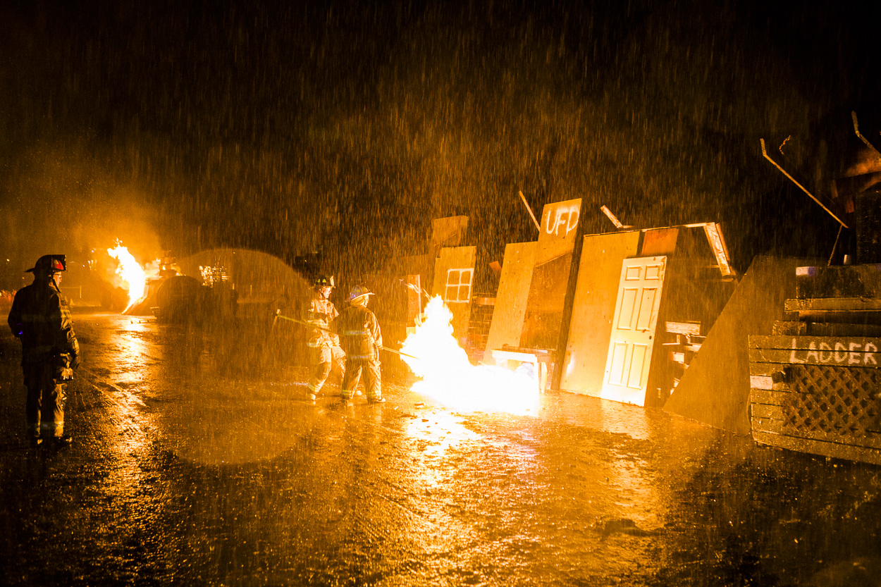 A drenching rain didn't faze Starvation Gulch participants during this year's bonfires on Saturday, Sept. 22, in the Nenana parking lot.