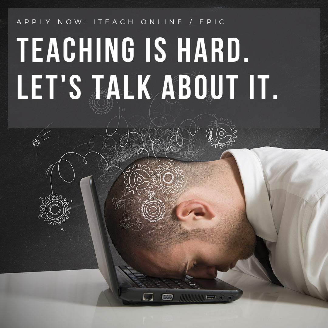 Teaching is hard. Let's talk about it.