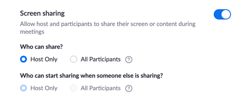 screen shot of how to screen share