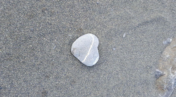 Rock shaped like a heart.