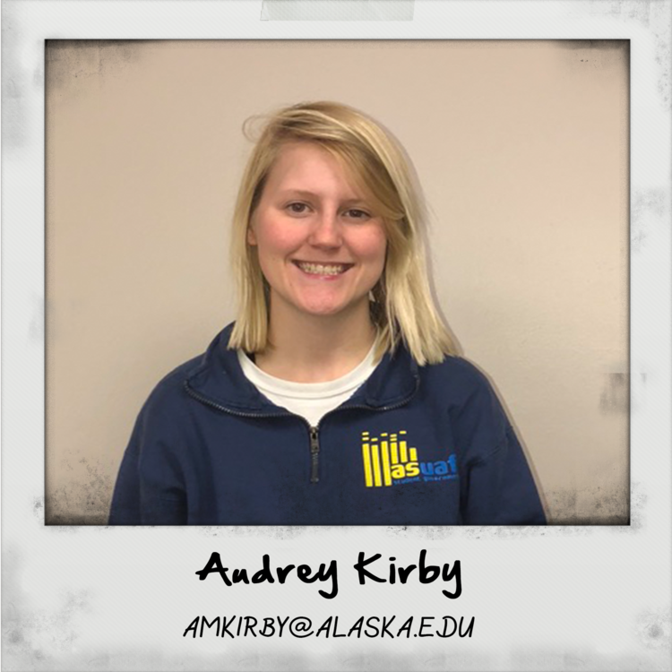 Audrey Kirby head shot. She is wearing an ASUAF sweatshirt.