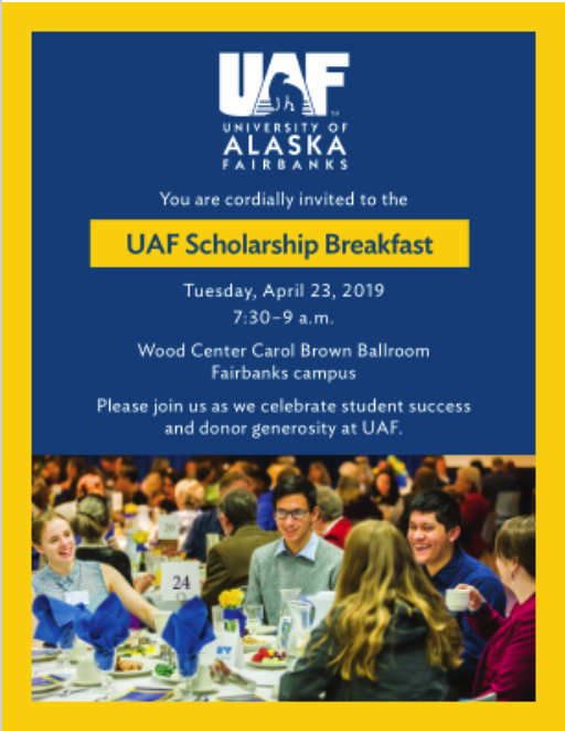 2019 Scholarship Breakfast invitation