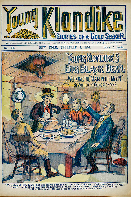 Image of a cover from a rare book, Young Klondike, No. 24. Owned by the Library