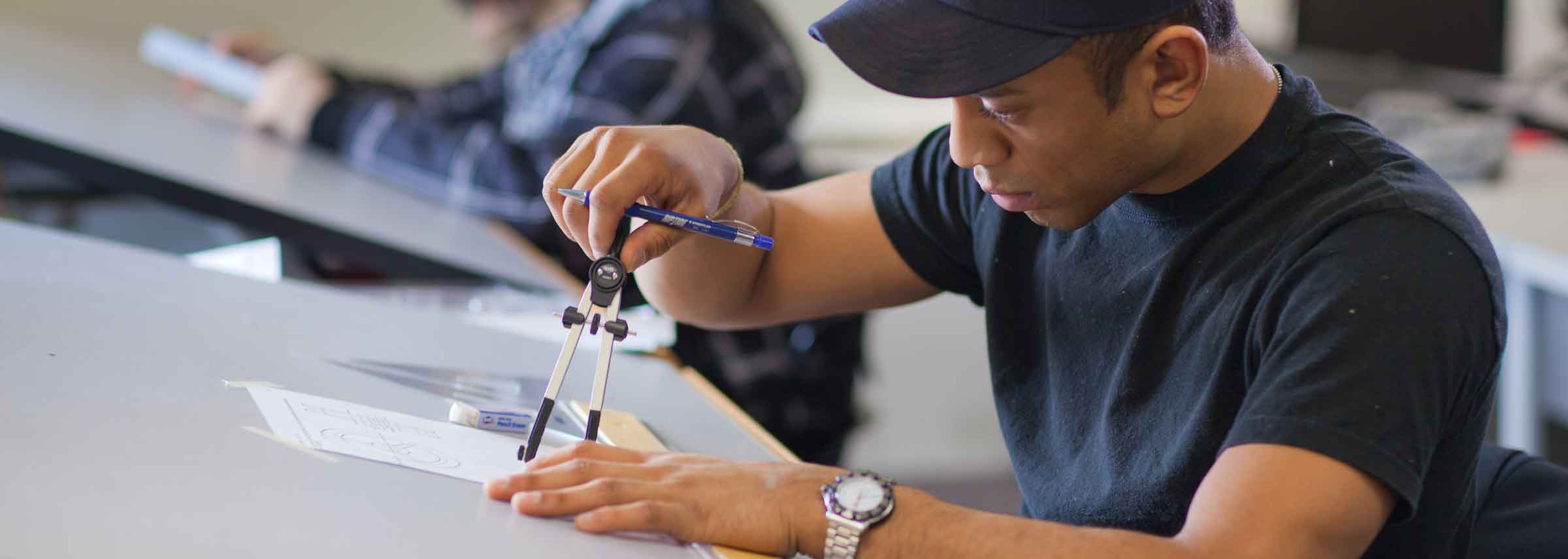 UAF Community and Technical College drafting students.