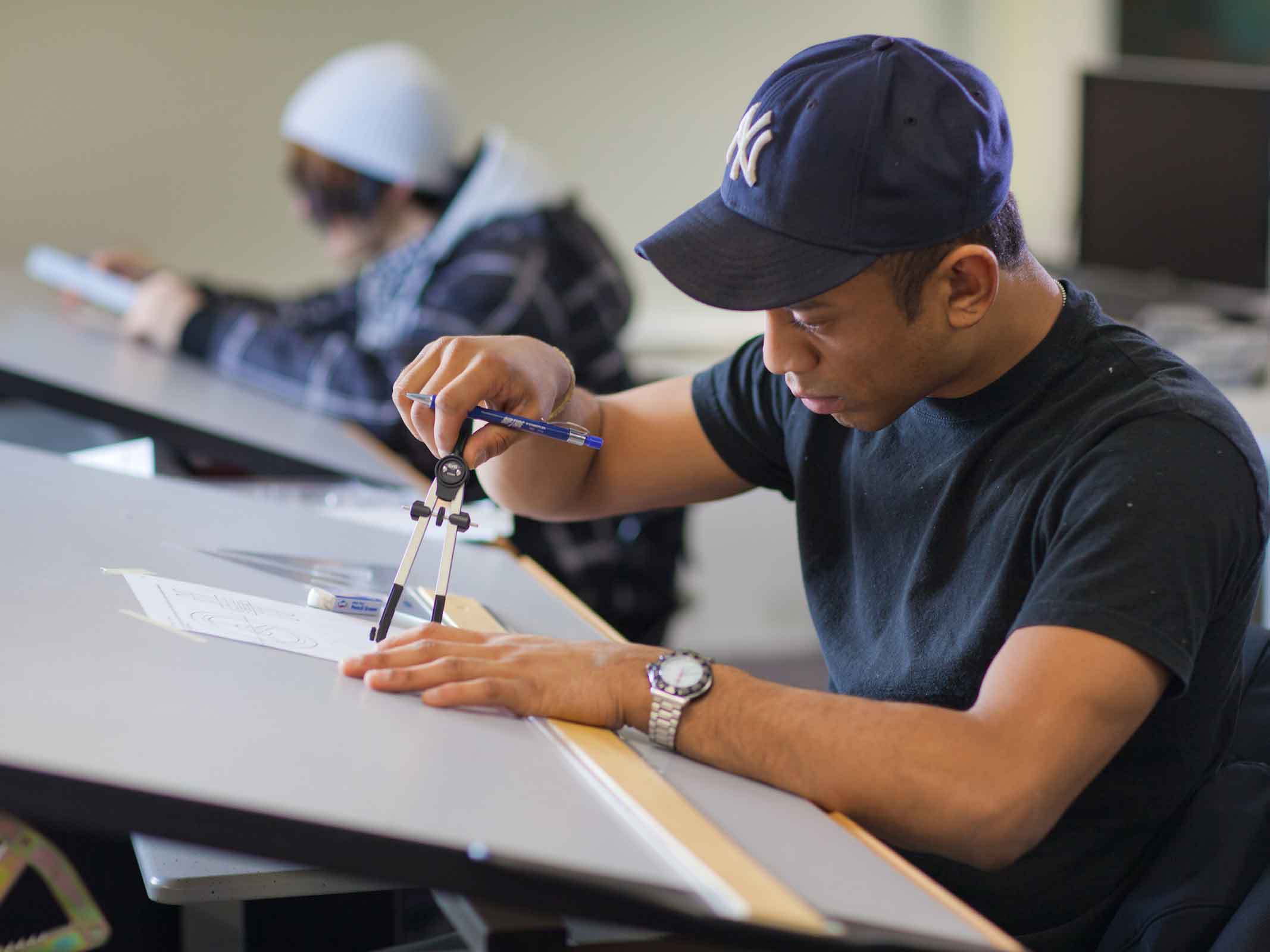 Drafting students at UAF's Community and Technical College.