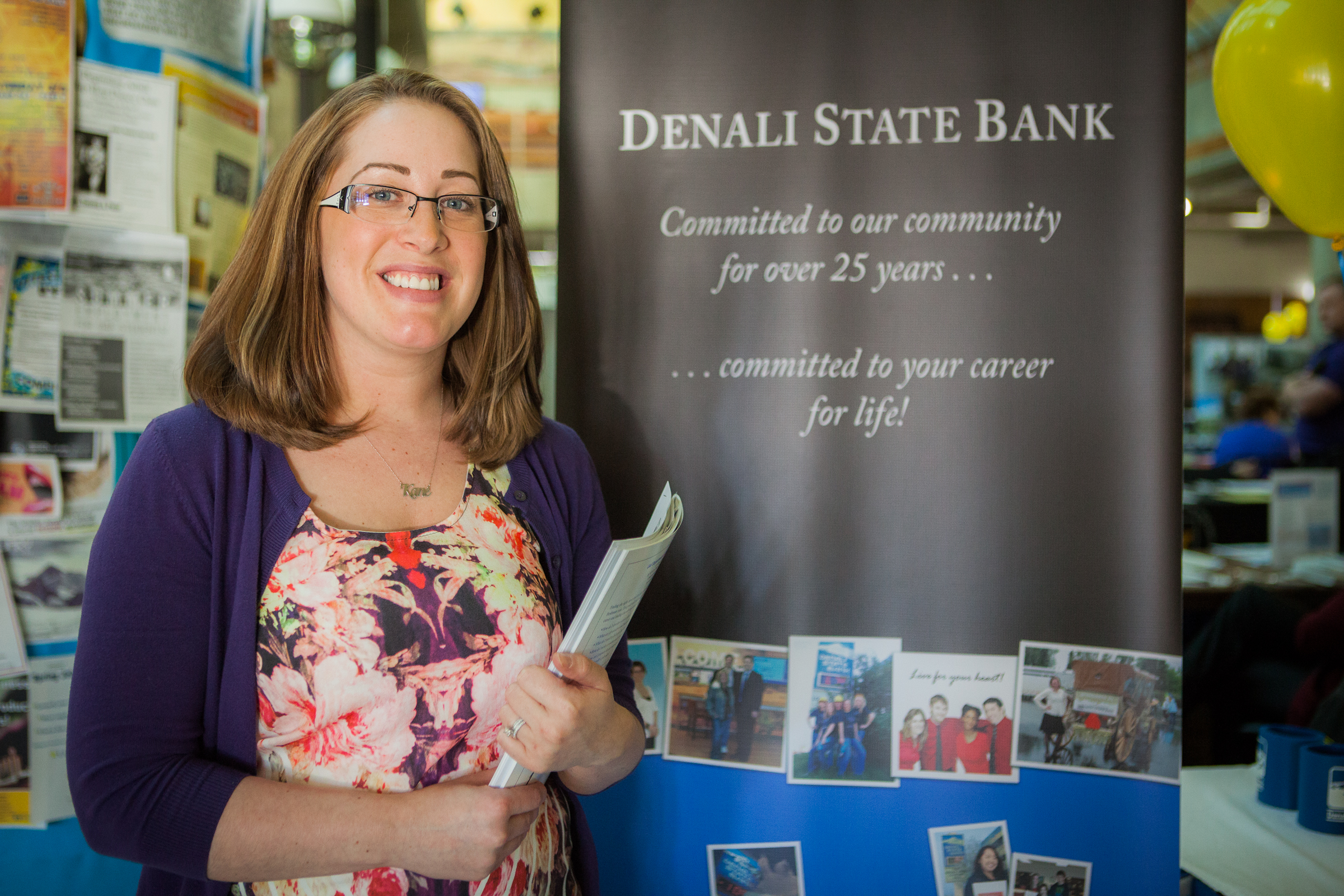 Denali State Bank representative at Career Day.