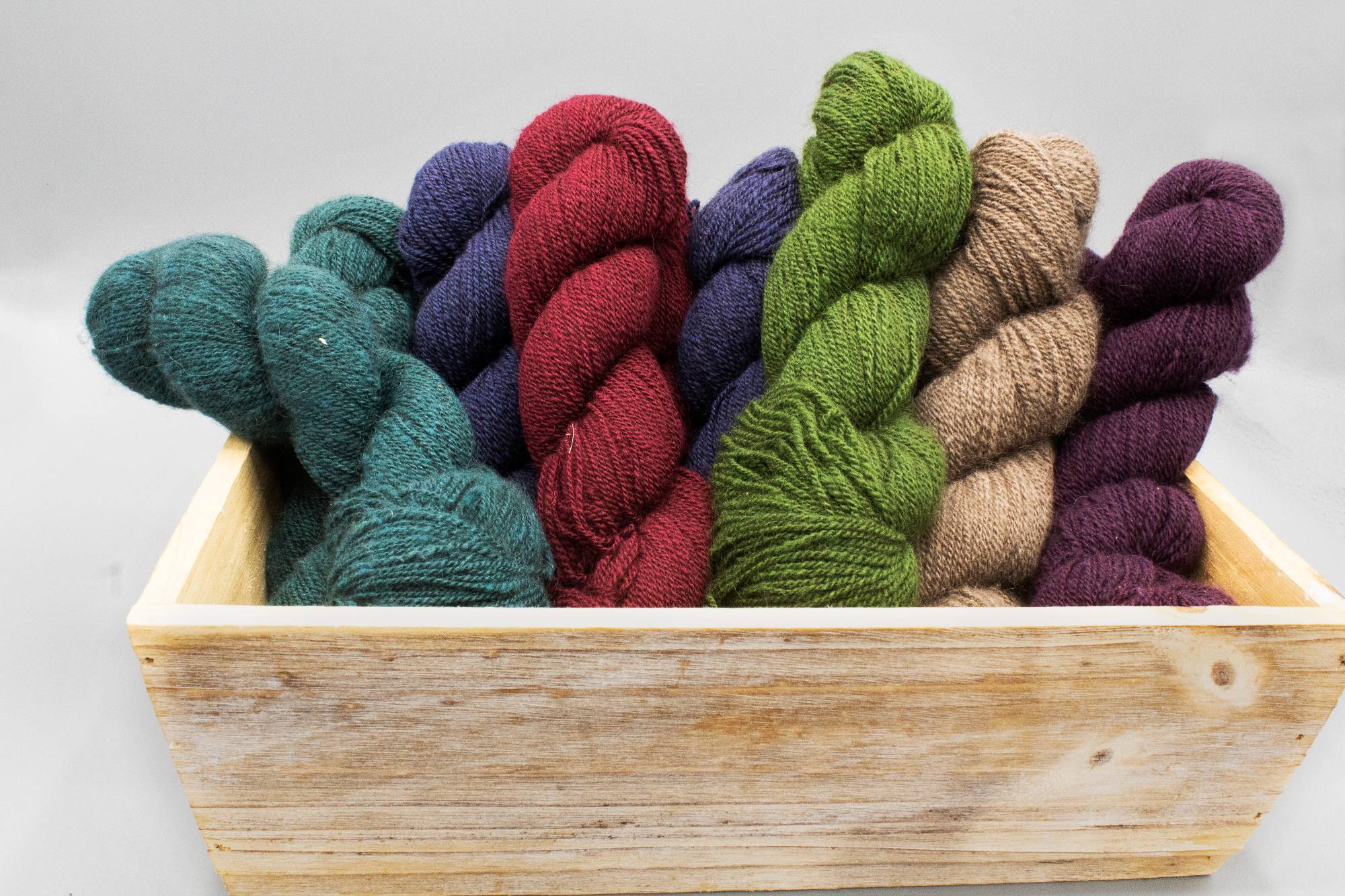 Qiviut lace weight yarn in a box