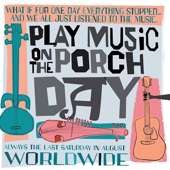 Play Music on the Porch Day logo.