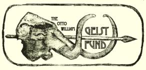 Geist Fund logo, with illustrations of a spear and a mammoth skull.