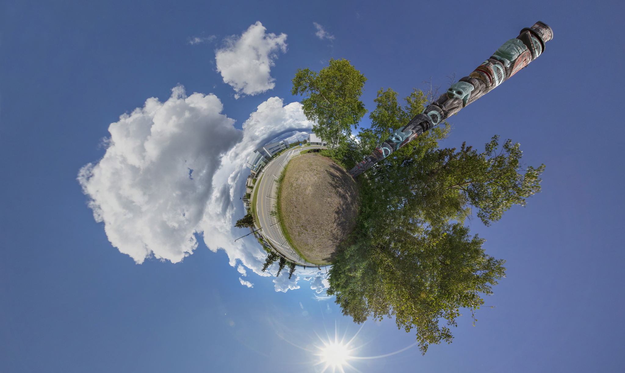 360 degree view of museum grounds.