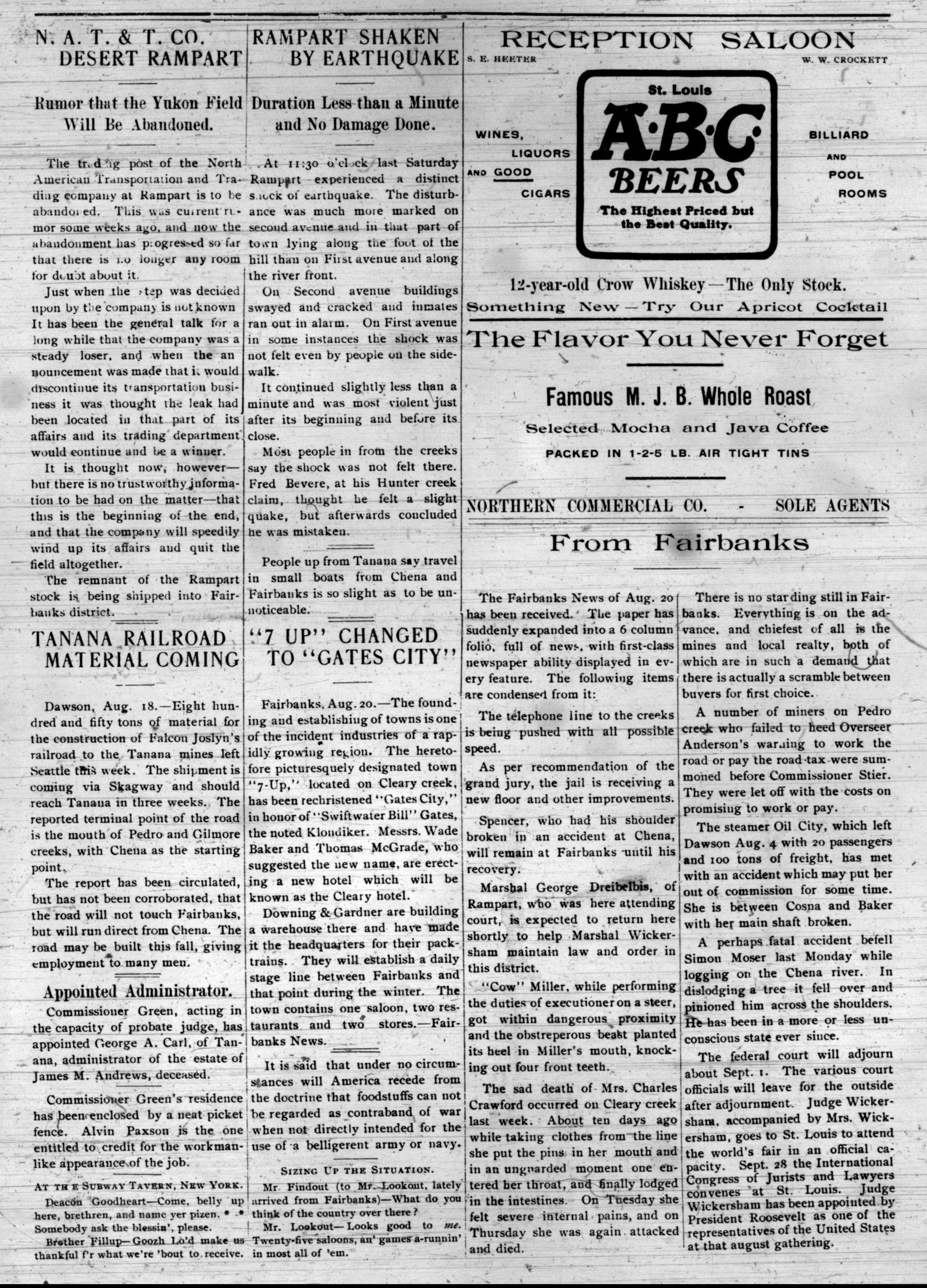 1904 August 31, Yukon Valley News (pg 3)