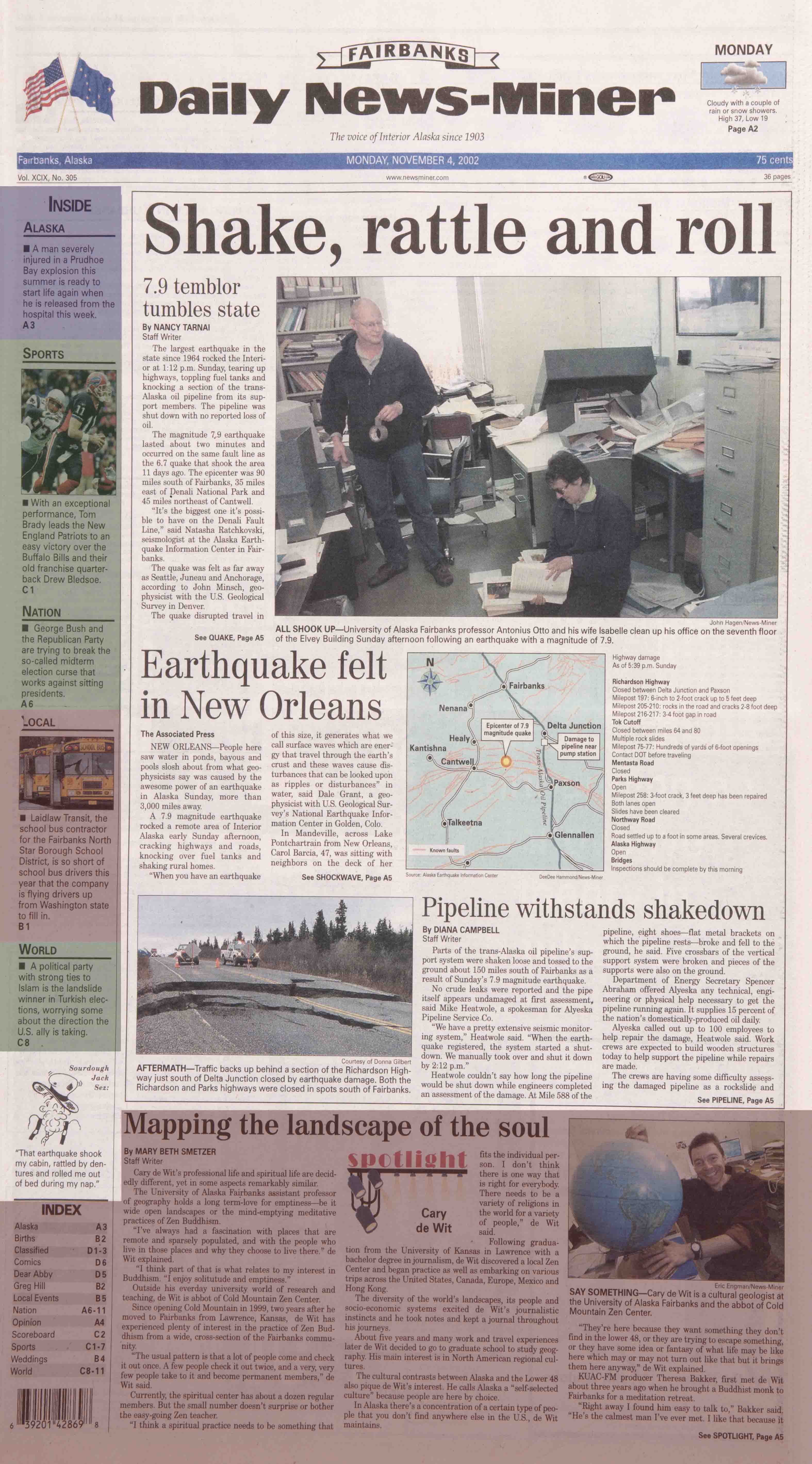 2002 November 4, Fairbanks Daily News-Miner (pg 1)