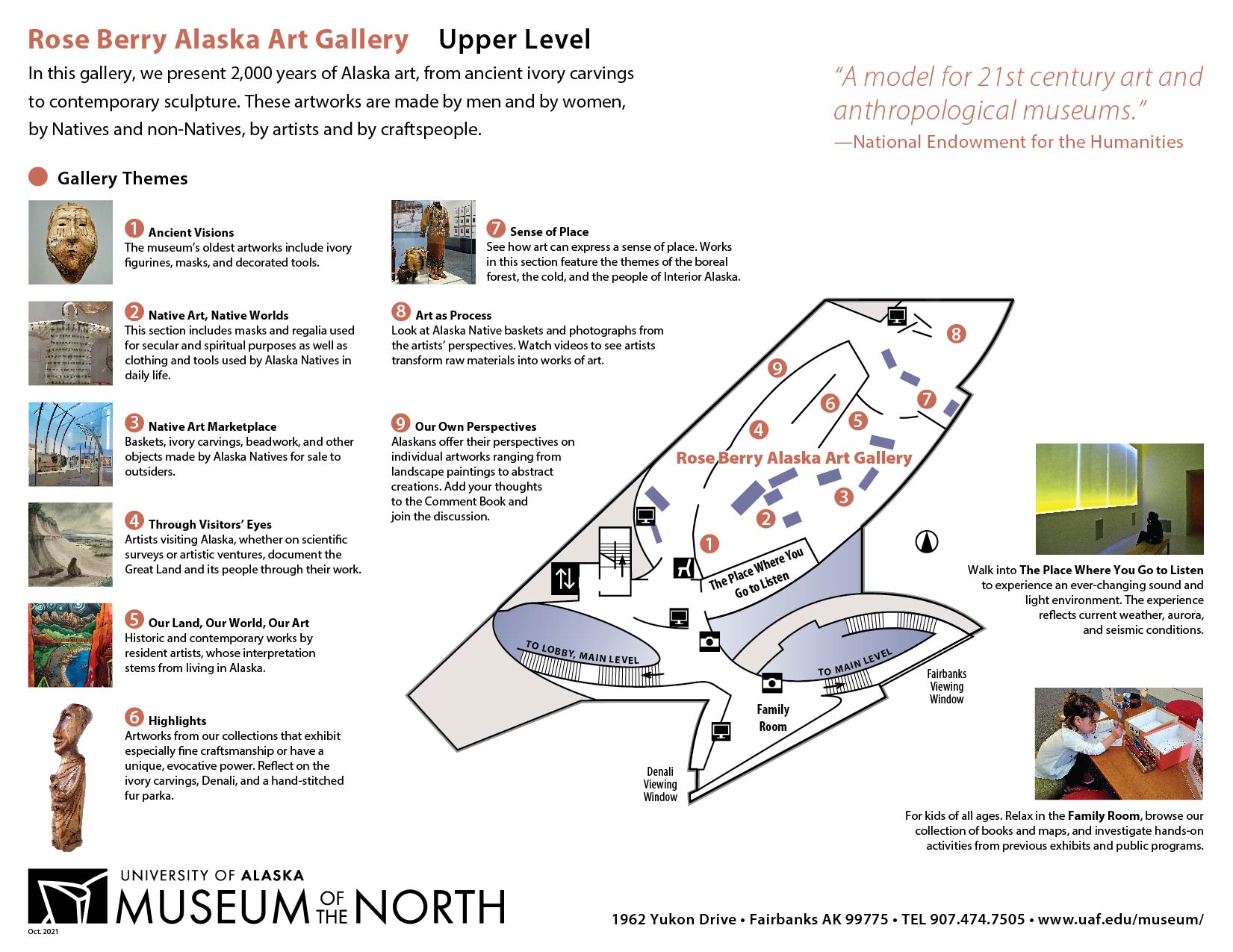 Upper Level Gallery Floor Plan
