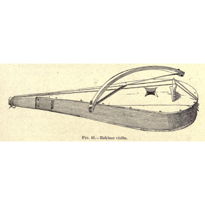 "Eskimo Violin" by Lucien M. Turner from "Ethnology of the Ungava District, Hudson Bay Territory," published 1894.  