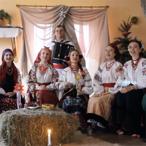 Ukrainian carolers.