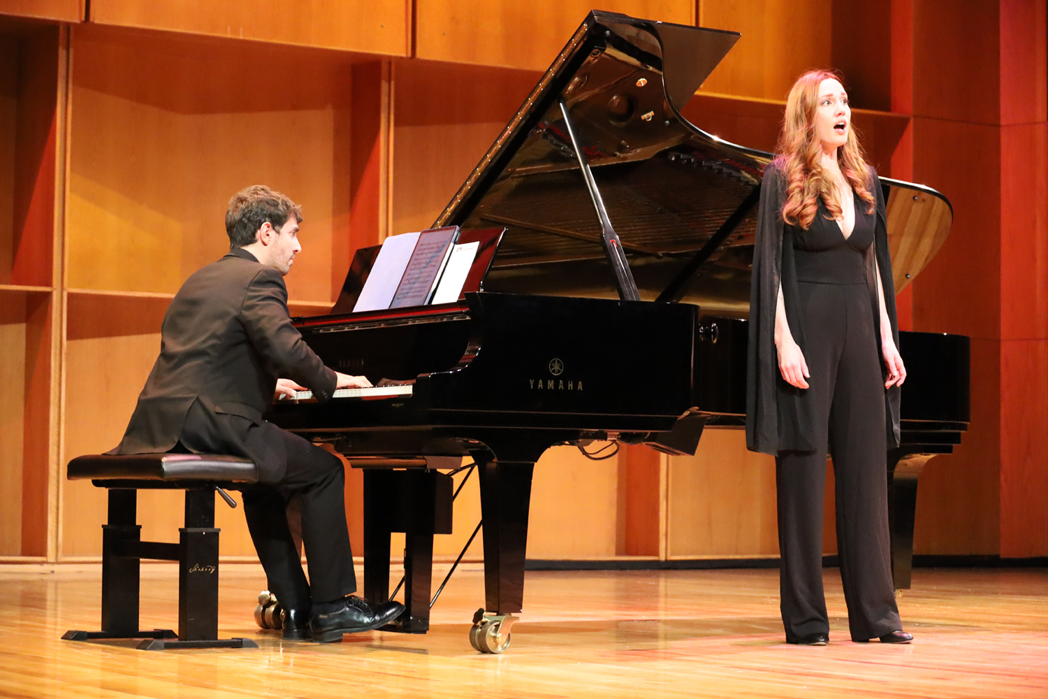 Dario Martin (piano) and Kirsten Blair (vocals) on stage. UAF Photo